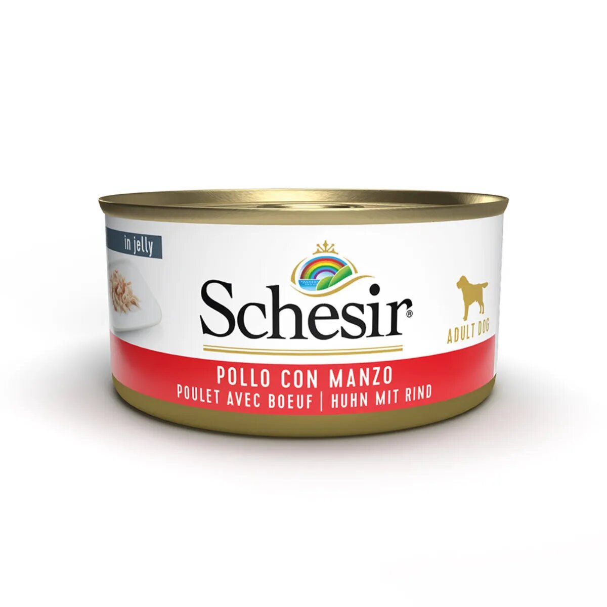 Schesir Complementary In Jelly XS-XL Pui și Vită conservă hrană umedă câini (în aspic) 150g
