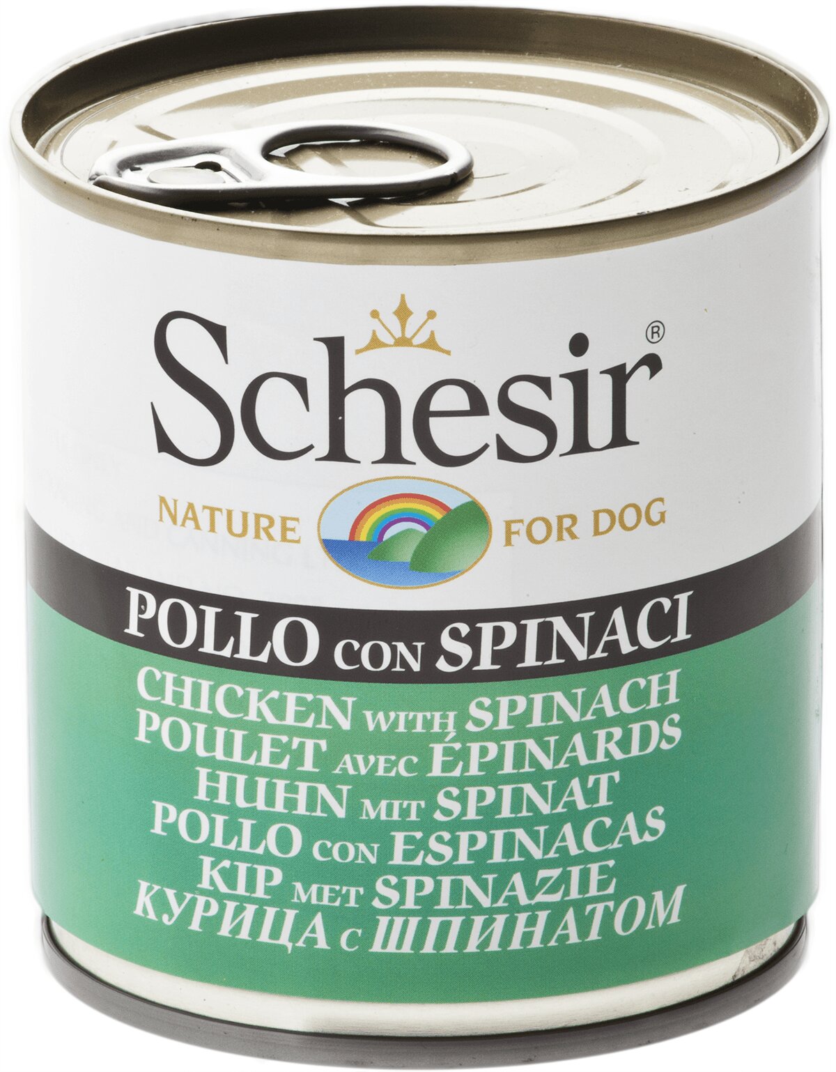 Schesir Dog Adult Pui si Spanac 285 g
