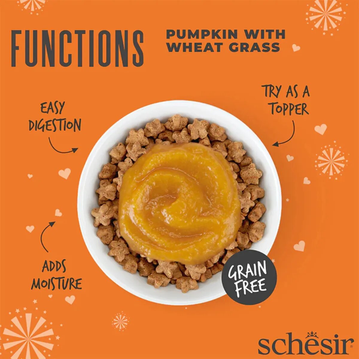 Schesir Functions Digestive Topper dovleac plic hrană umedă fără cereale pisici sistem digestiv (topping) 40g
