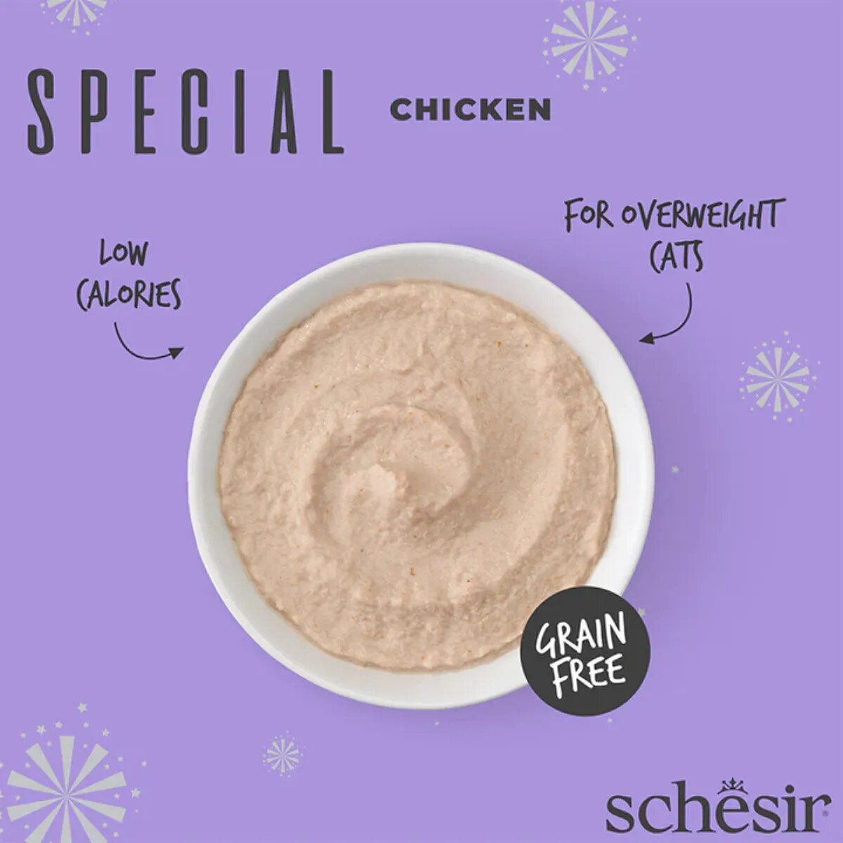 Schesir Special Light Pui plic hrană umedă fără cereale pisici obezitate (mousse) 70g