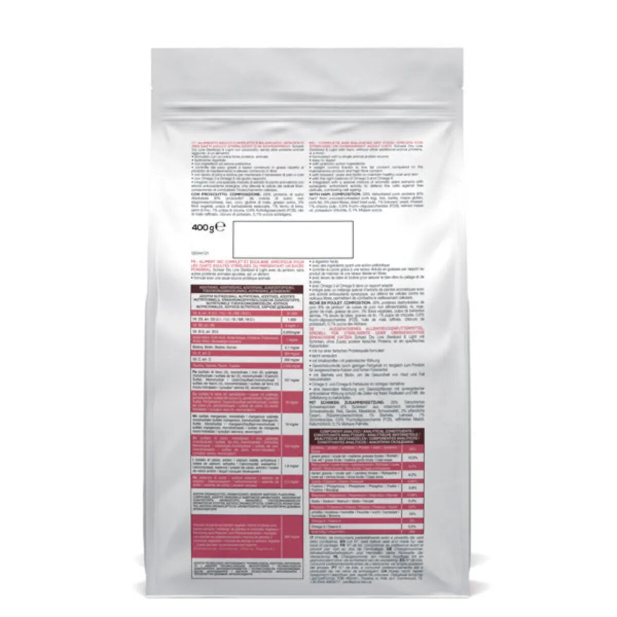 Schesir Sterilised & Light Șuncă hrană uscată monoproteică pisici sterilizate 400g