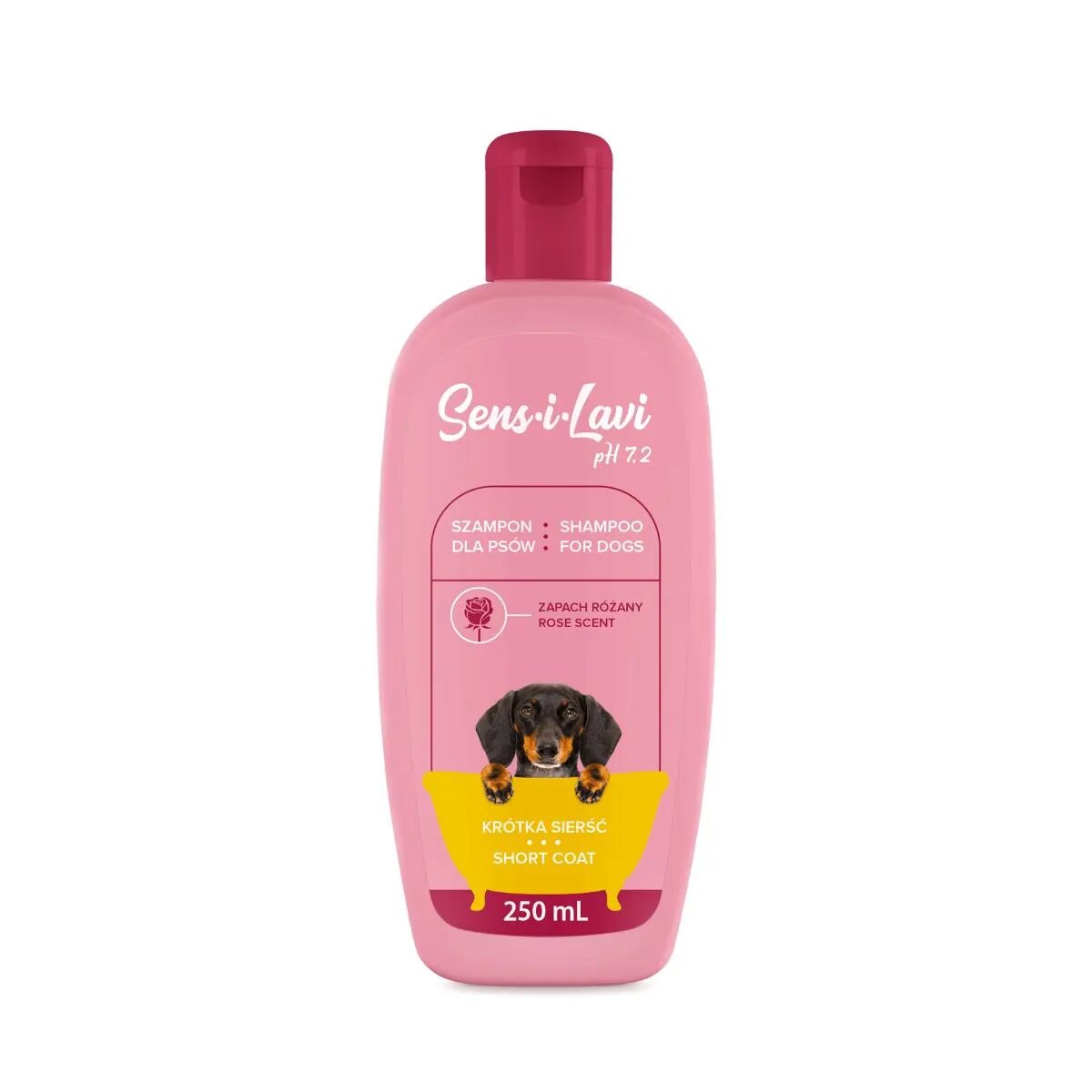 SENS-I-LAVI Short Coat șampon câini păr scurt Trandafir flacon 250ml