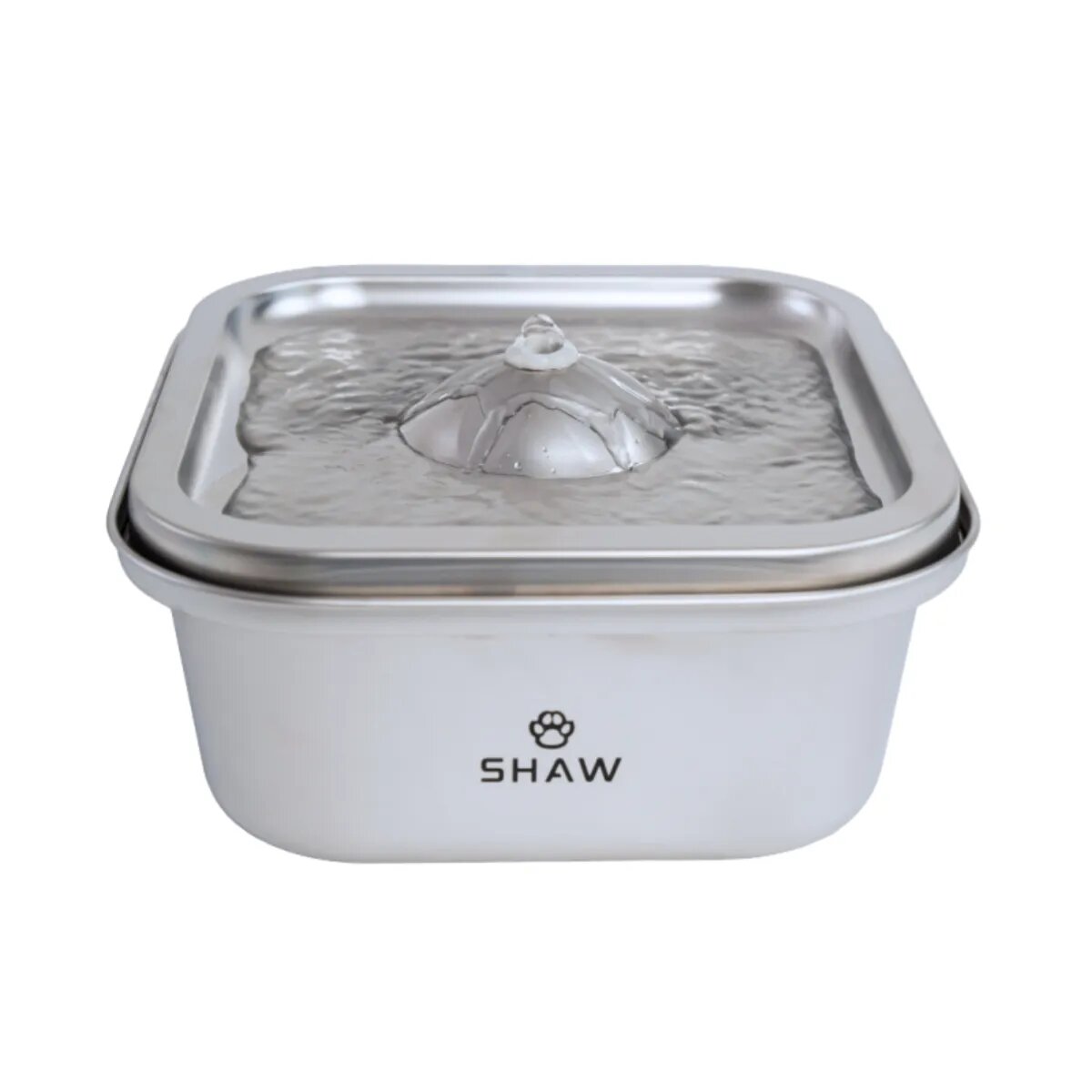 SHAW Clasic 8 fântână câini pătrat aplicație mobilă inox Clasic 8 fântână câini și pisici pătrat aplicație mobilă inox argintiu XS-M(4l)