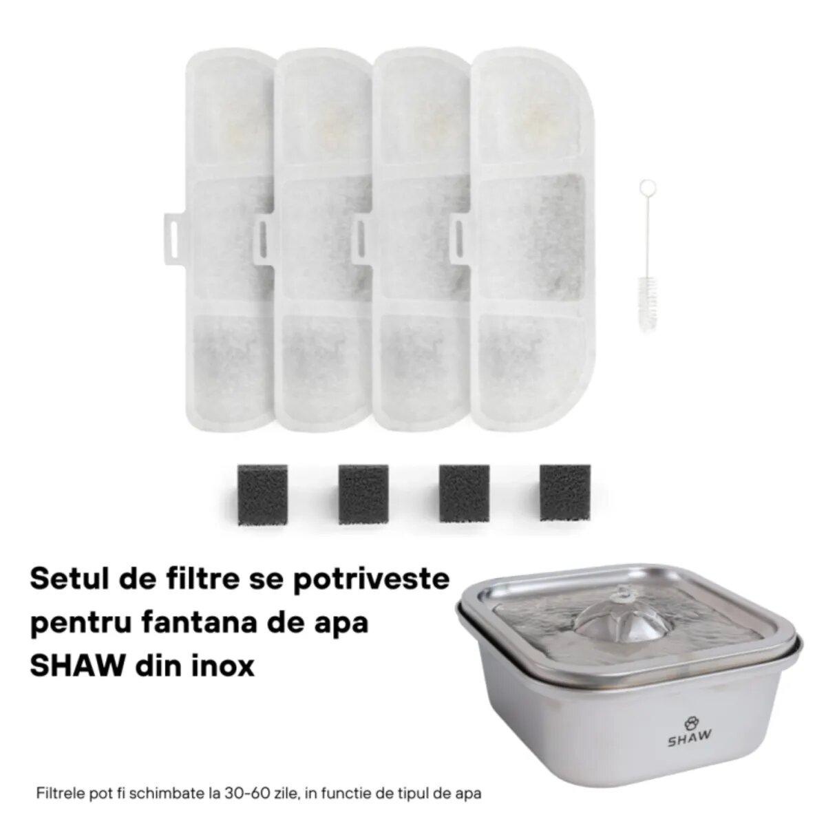 SHAW Clasic 8 filtre fântână 4buc