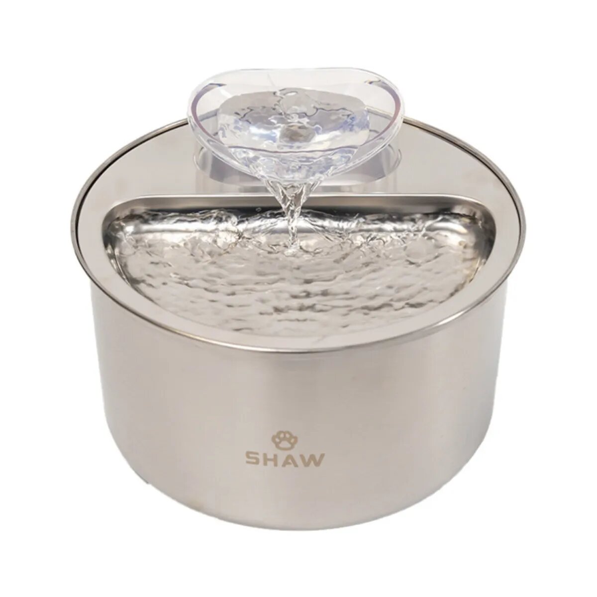 SHAW Clasic 9 fântână câini rotundă inox Clasic 9 fântână câini și pisici rotundă inox argintiu XS-M(4l)