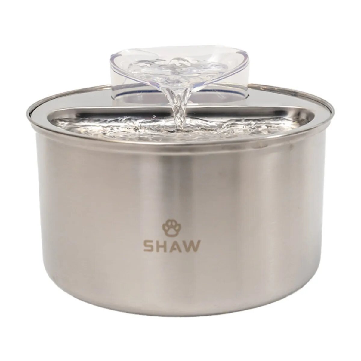 SHAW Clasic 9 fântână câini rotundă inox Clasic 9 fântână câini și pisici rotundă inox argintiu XS-M(4l)