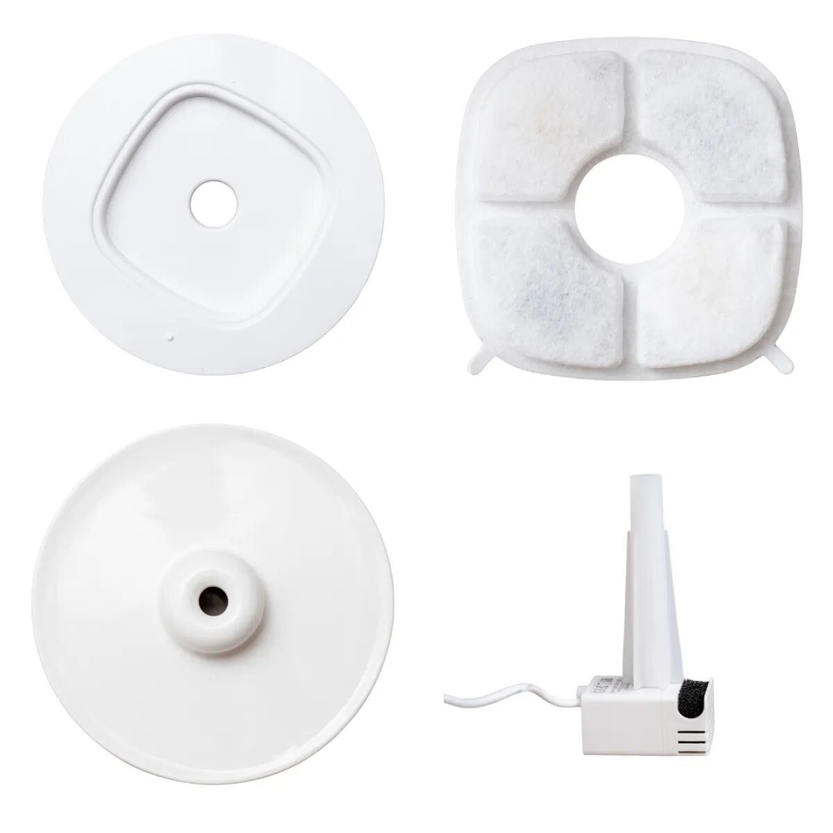 SHAW Fântână Ceramică fântână pisici rotundă sistem filtrare ceramică bej 2l