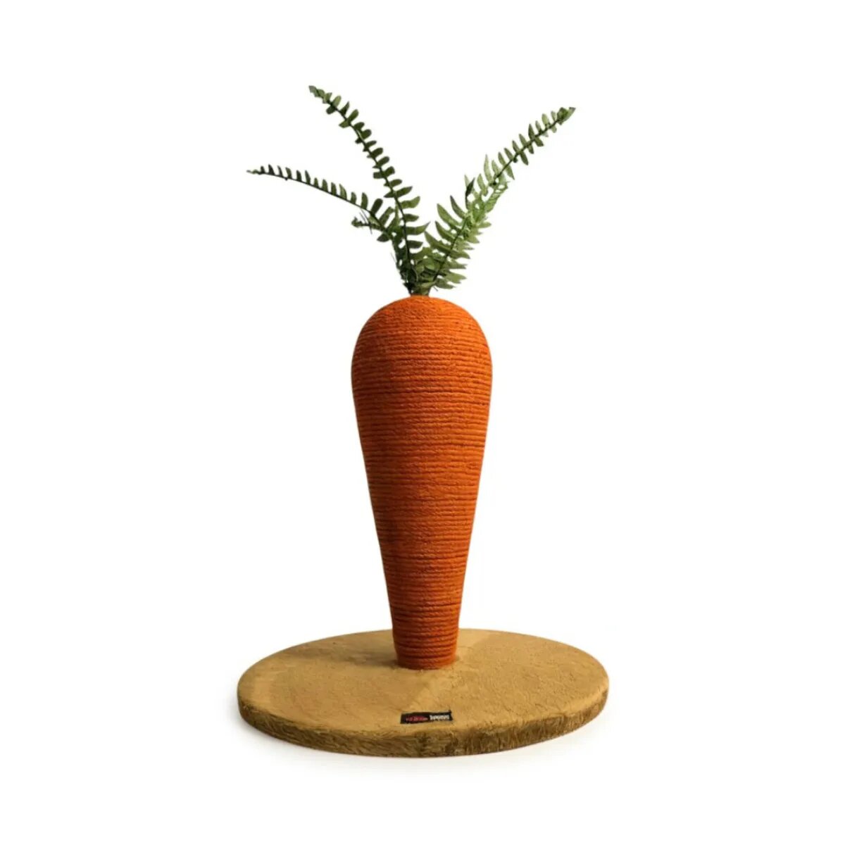 SHAW Morcov stâlp de zgâriat cilindric pisici MDF și sisal portocaliu 35x35x42cm