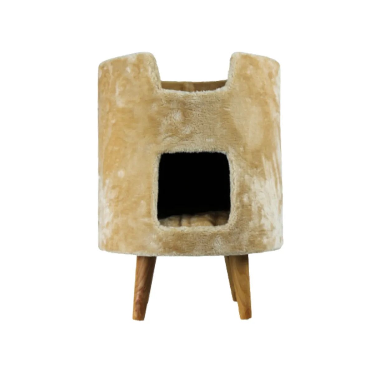 SHAW Oslo căsuța rotundă pisici MDF bej 45x45x60cm