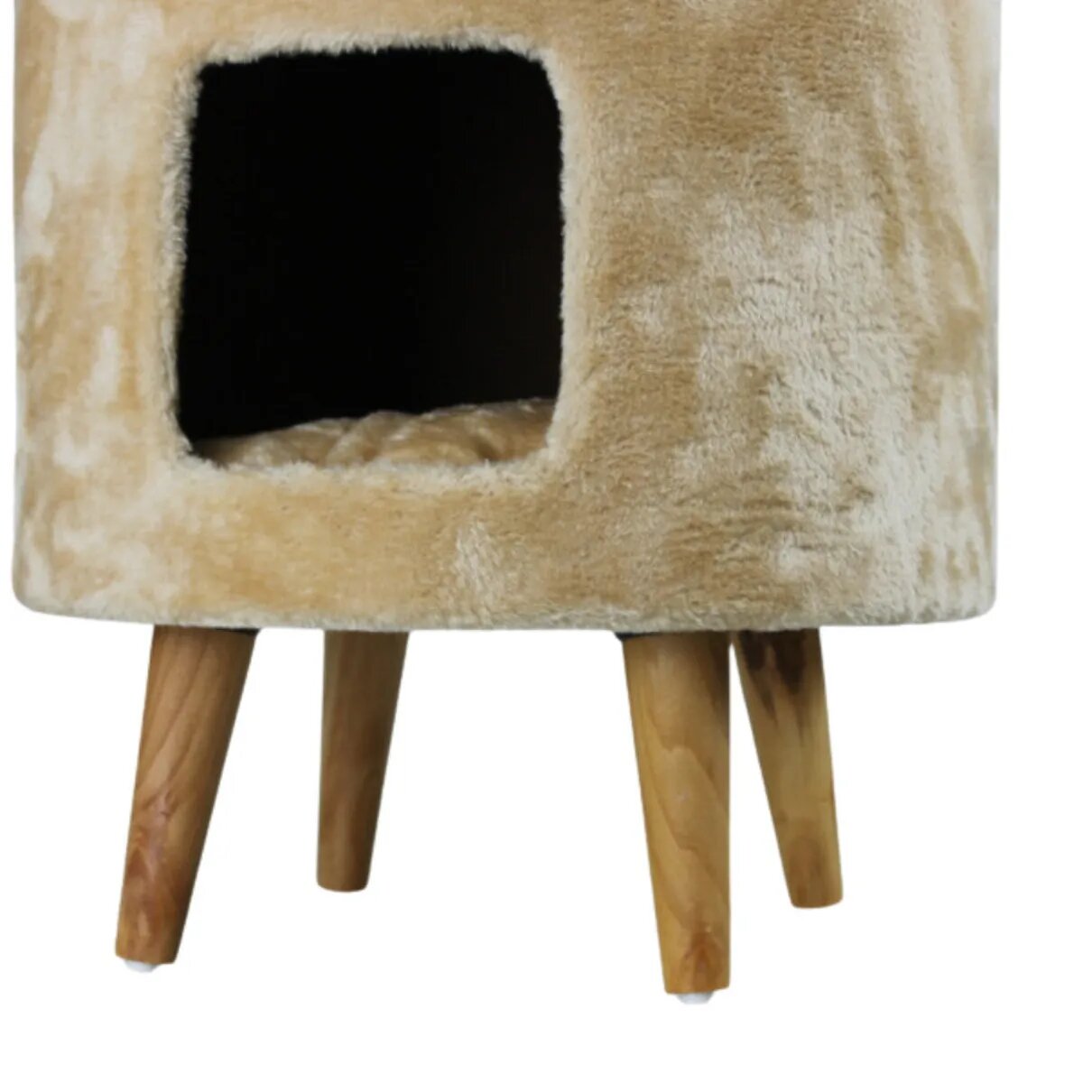SHAW Oslo căsuța rotundă pisici MDF bej 45x45x60cm
