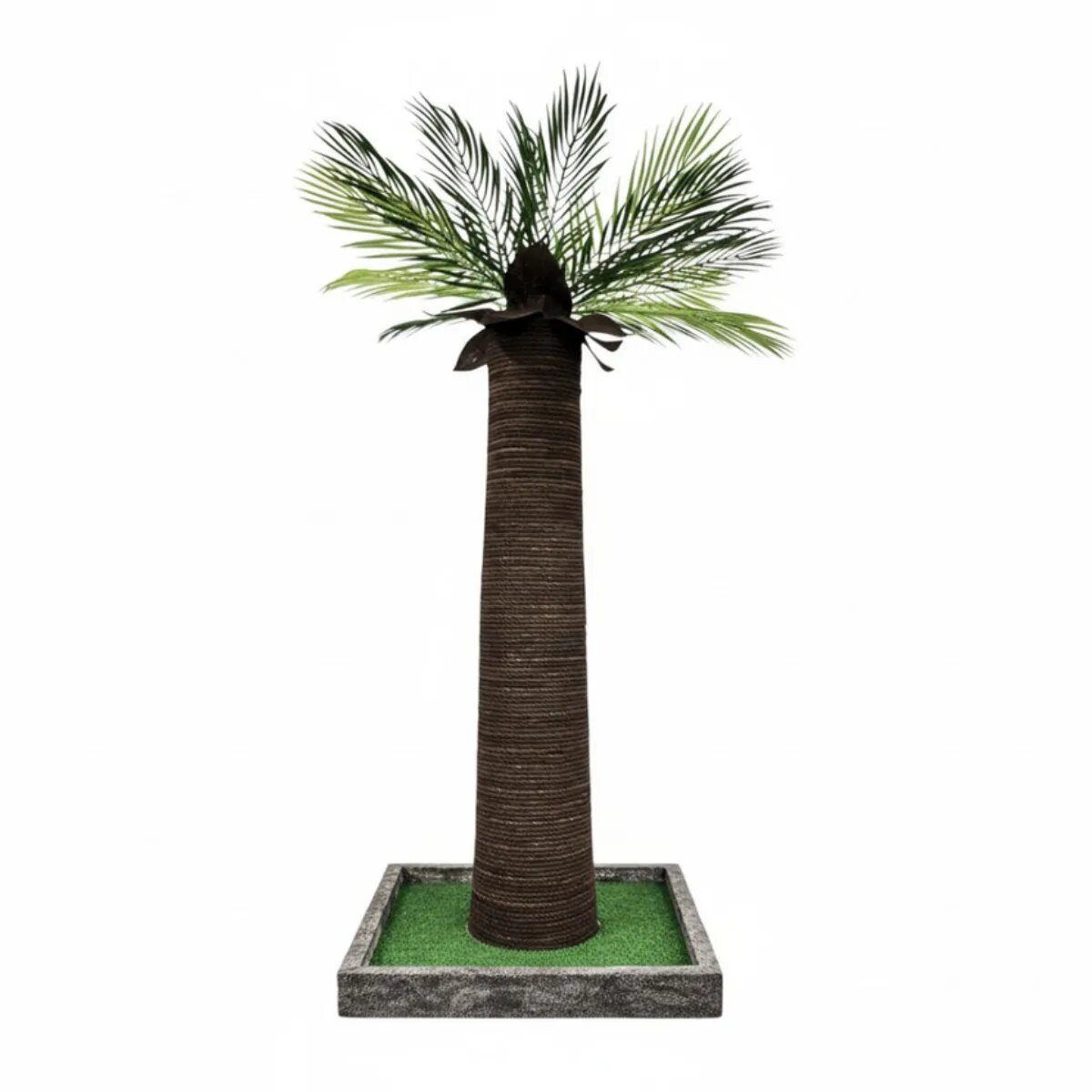 SHAW Palmier cu LED stâlp de zgâriat cilindric pisici MDF și sisal maro 45x45x92cm