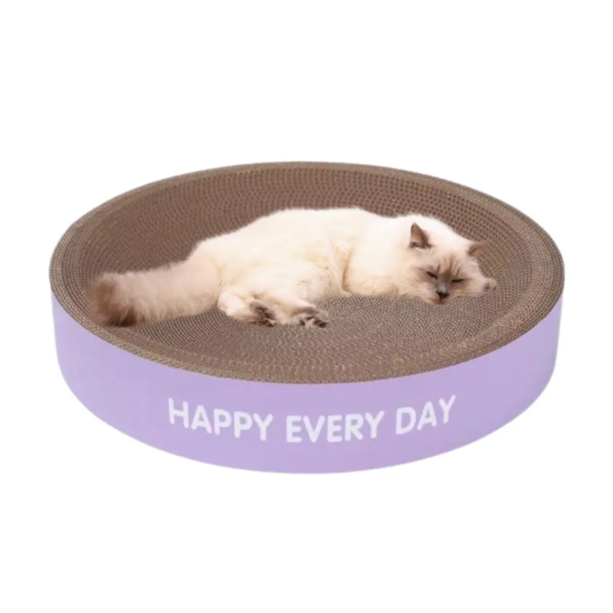 SHAW Patut scratcher pisici carton mov ⌀45cm