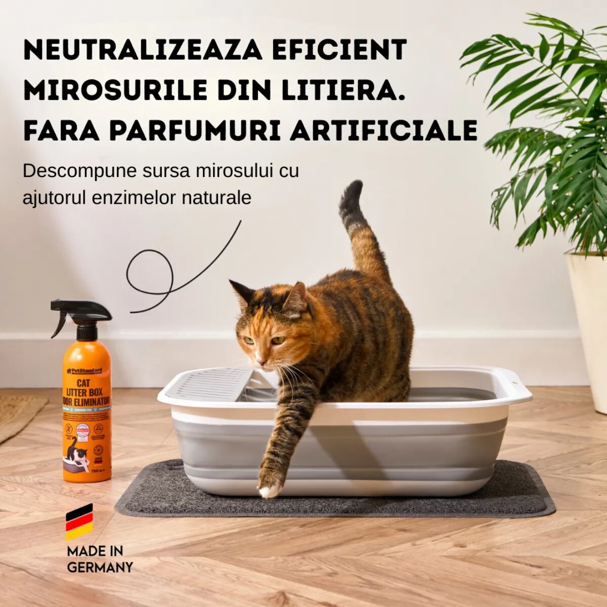 SHAW PetStandard Solutie Profesionala Enzimatica odorizant litieră pisici 750ml