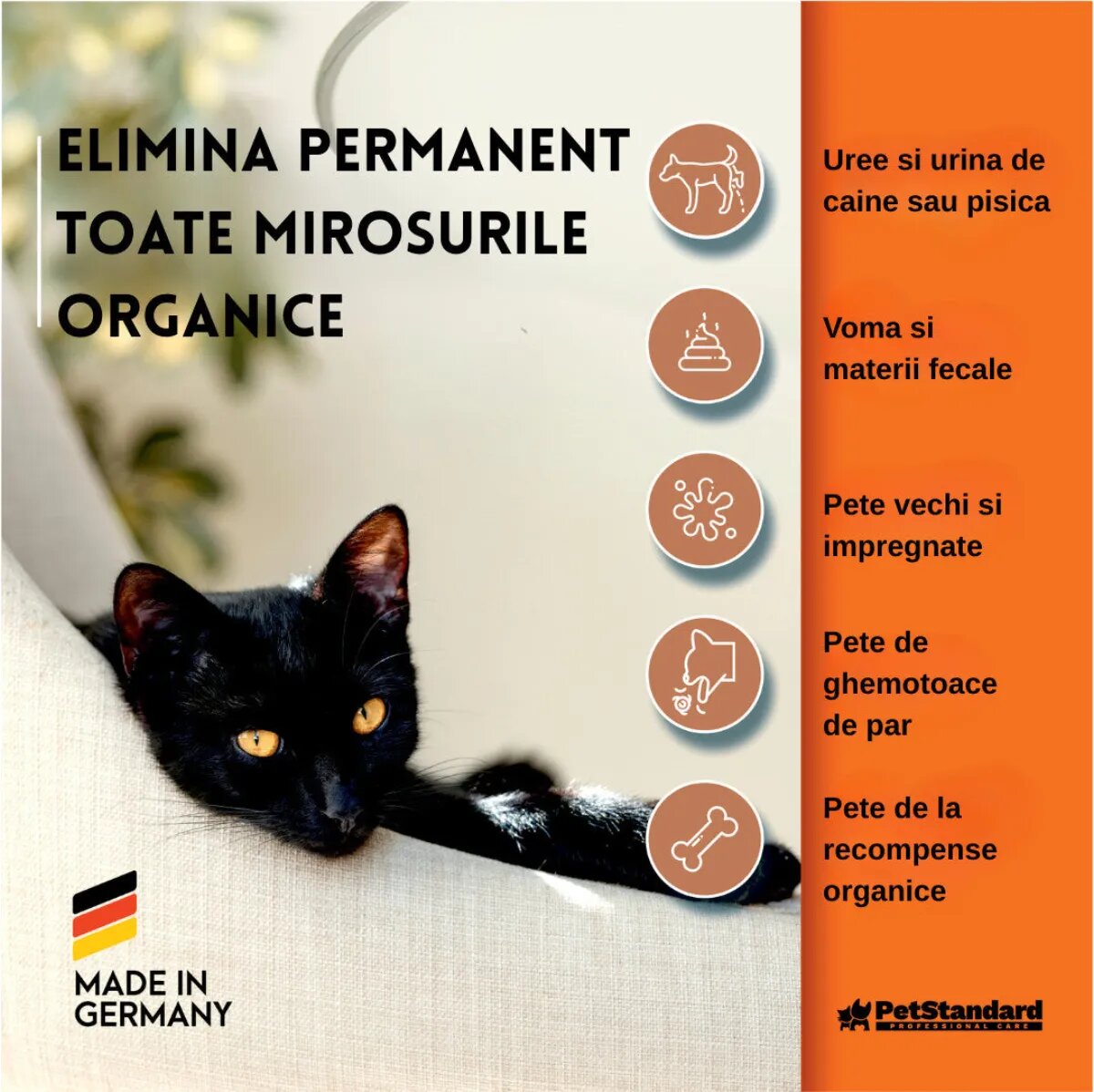 SHAW PetStandard solutie profesionala enzimatica pentru eliminarea mirosurilor & curatare urina fecale voma câini și pisici 750ml