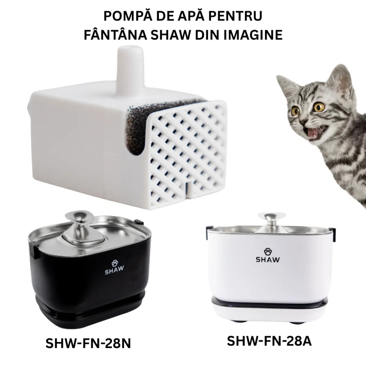 SHAW Pompă PRO V3 pompă fântână câini și pisici 1buc