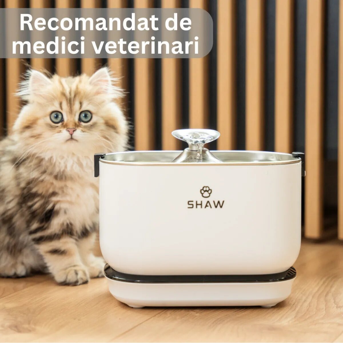 SHAW PRO V3 fântână câini dreptunghiulară senzor pompă inducție sistem filtrare PVC PRO V3 fântână câini și pisici dreptunghiulară senzor pompă inducție sistem filtrare PVC alb 2.5l