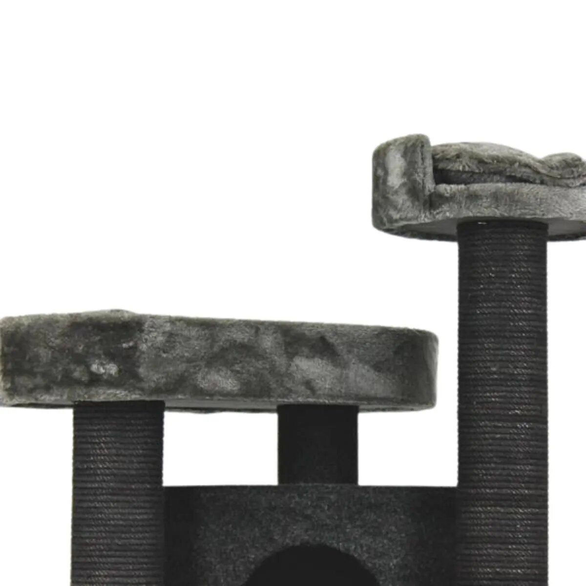 SHAW Roma ansamblu de joacă pisici 4 etaje 1 căsuța MDF și pluș elemente de zgâriat gri 60x60x134cm