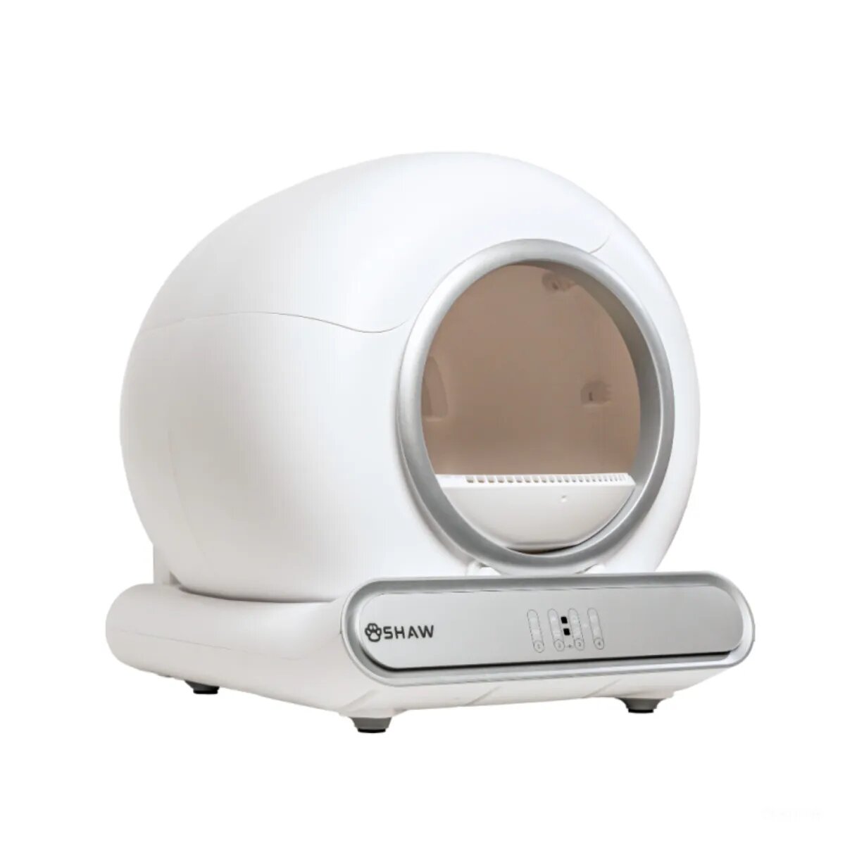 SHAW Smart V3 litieră automată pisici cu filtru auto-curățare aplicație mobilă ionizare alb 48x50.1 cm