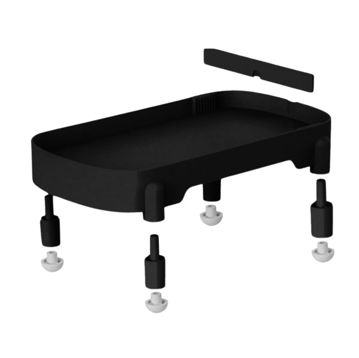 SHAW Tavă susținere si inălțare hrănitor automat suport castroane câini PVC Tavă susținere si inălțare hrănitor automat suport castroane câini și pisici PVC negru 1buc