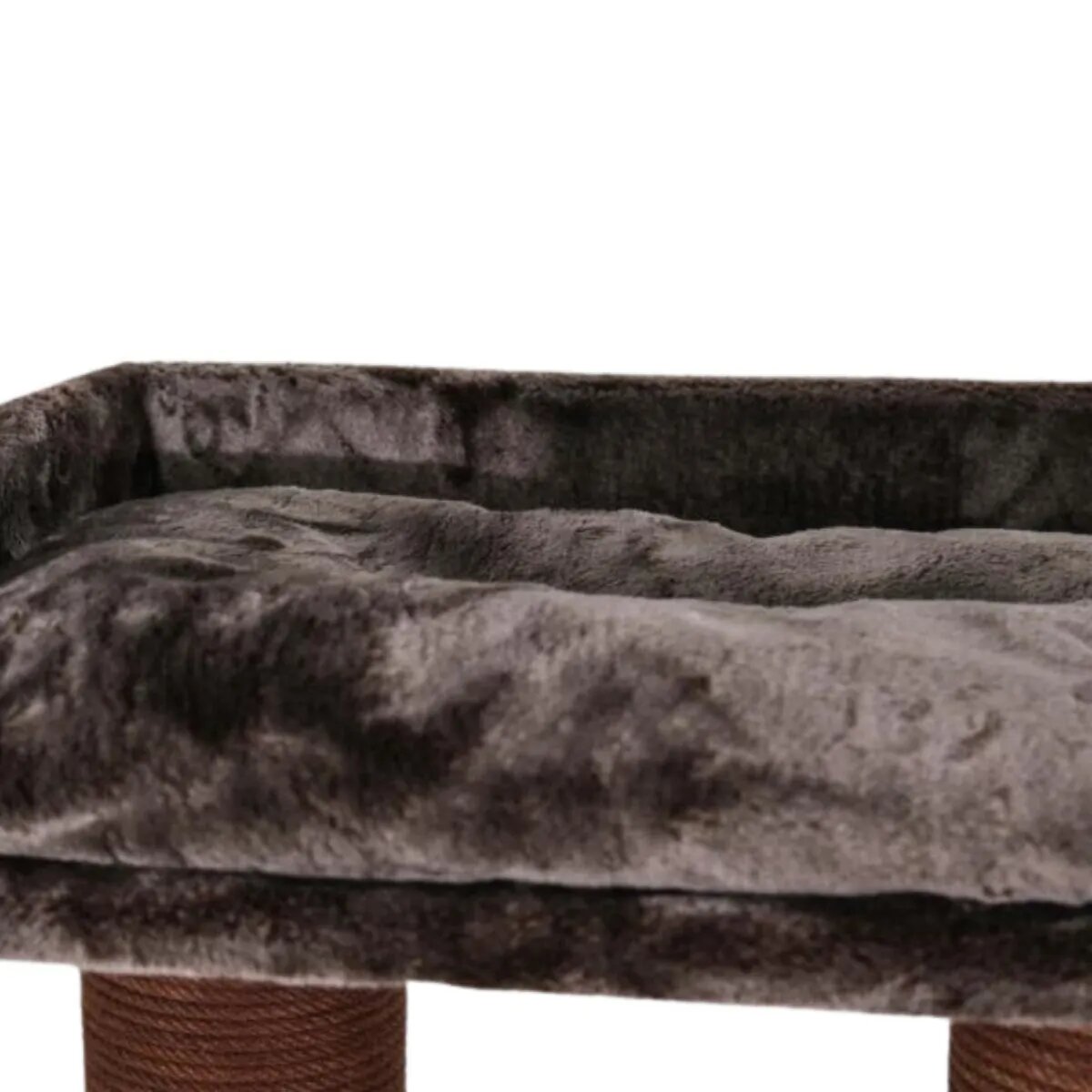 SHAW Toulouse ansamblu de joacă pisici 3 etaje 1 căsuța MDF și pluș elemente de zgâriat maro 70x70x120cm