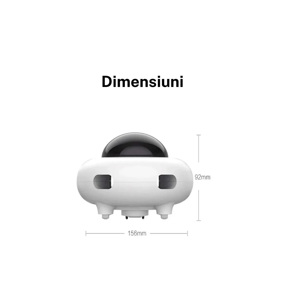 SHAW UFO electronic cu incarcare USB jucărie interactivă pisici inteligente luminos plastic alb 15.6x9.2cm 1buc