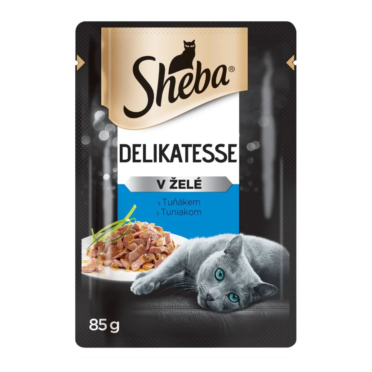 SHEBA Delicatese Ton plic hrană umedă pisici (în aspic) bax 85g x 28buc