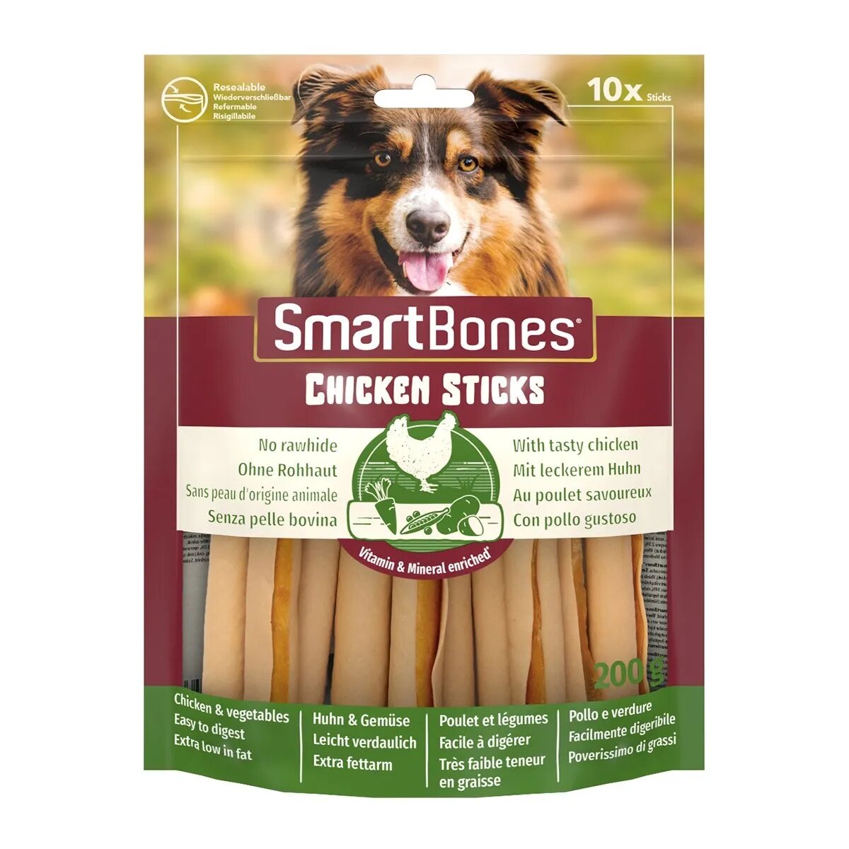 SmartBones Classics Chicken Sticks recompense câini Batoane aromate Pui 10buc