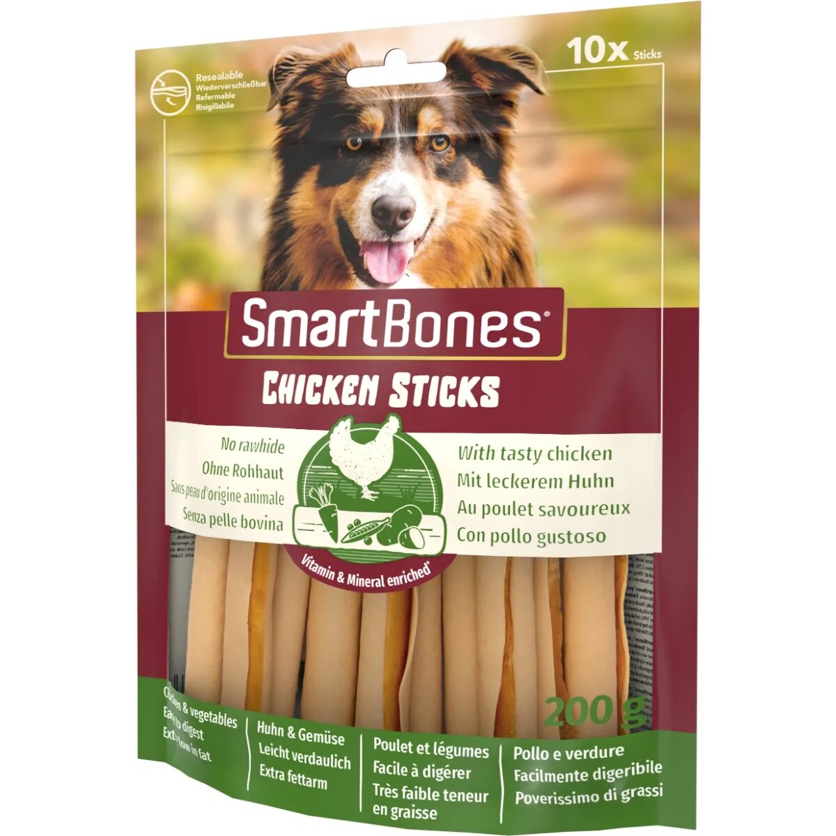 SmartBones Classics Chicken Sticks recompense câini Batoane aromate Pui 10buc