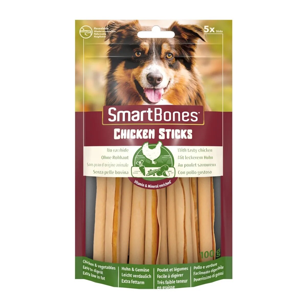 SmartBones Classics Chicken Sticks recompense câini Batoane aromate Pui 5buc