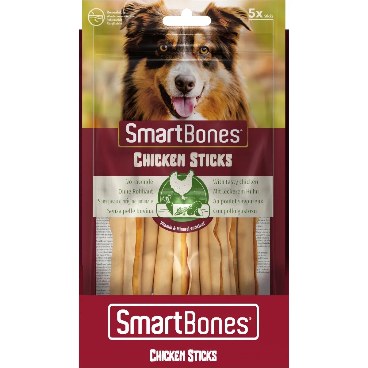 SmartBones Classics Chicken Sticks recompense câini Batoane aromate Pui 5buc
