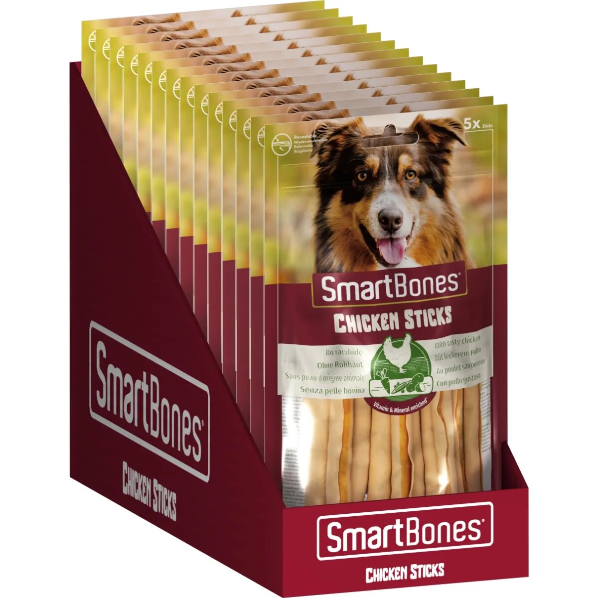 SmartBones Classics Chicken Sticks recompense câini Batoane aromate Pui 5buc
