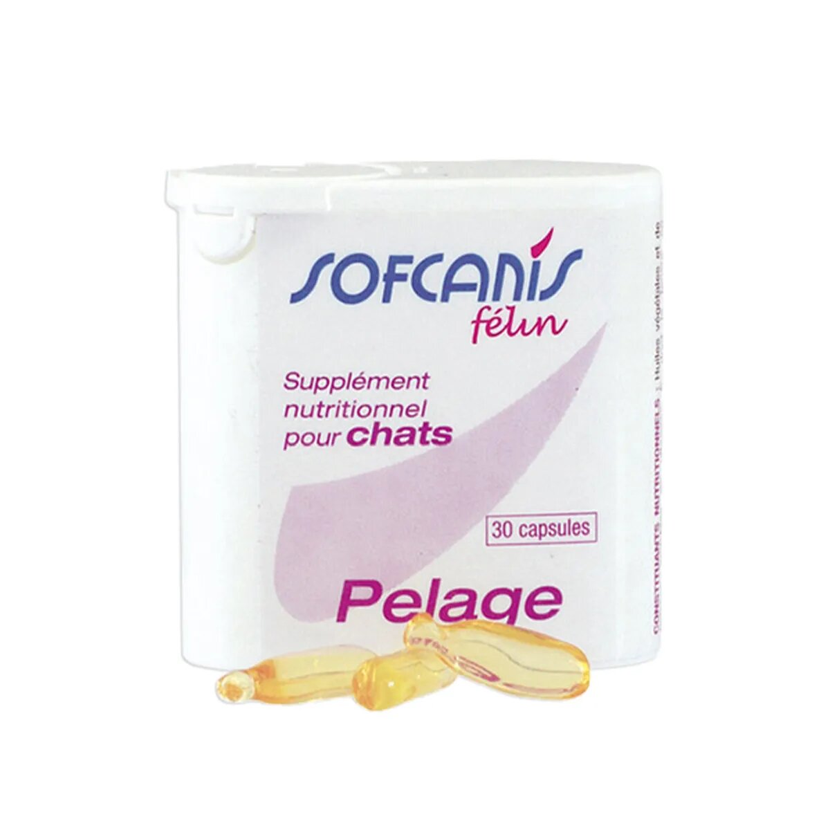 SOFCANIS Pelage supliment piele & blană pisici capsule Pelage supliment piele & blană pisici flacon 30 capsule