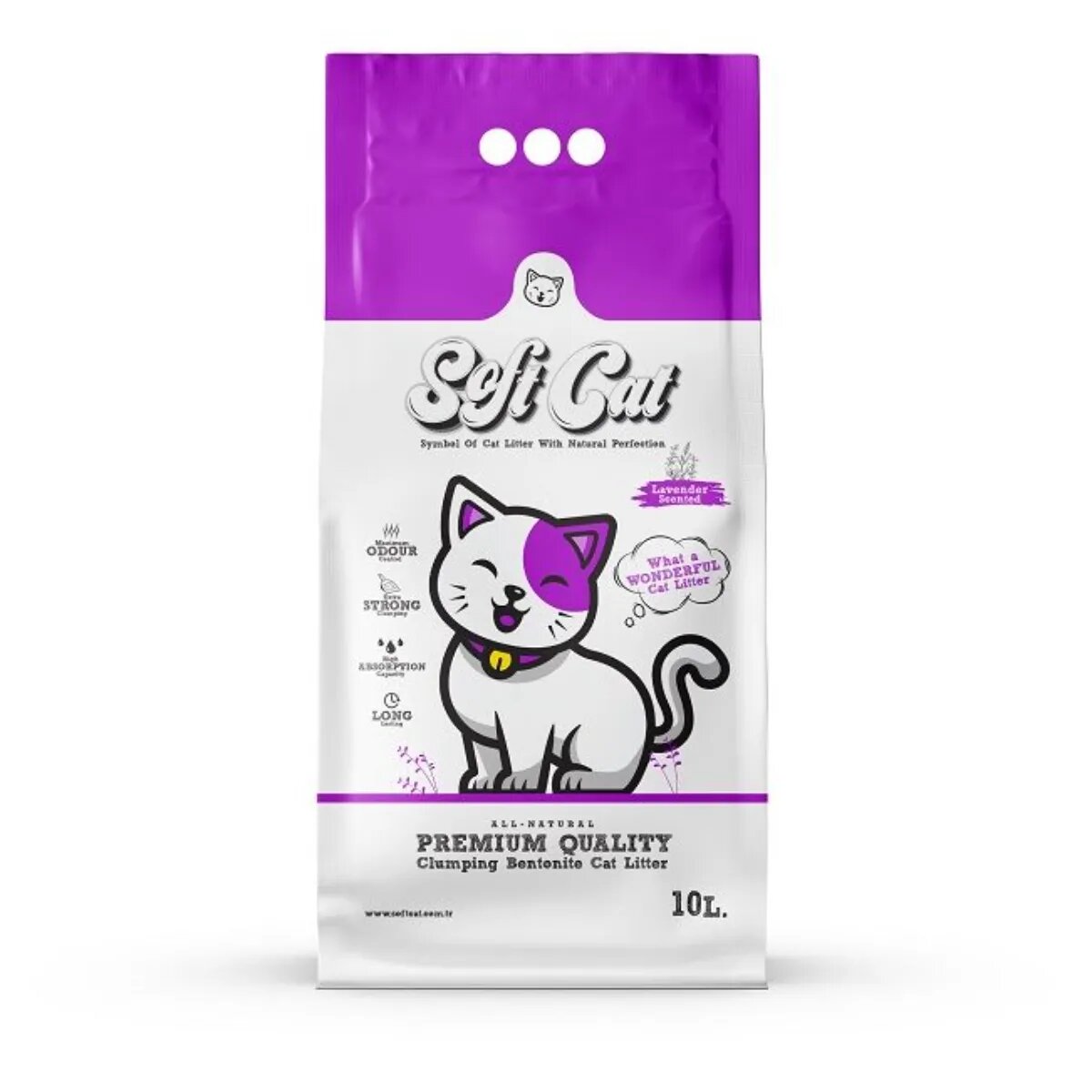 SoftCat Lavanda așternut igienic pisici granule bentonită aglomerant neutralizare mirosuri 10l