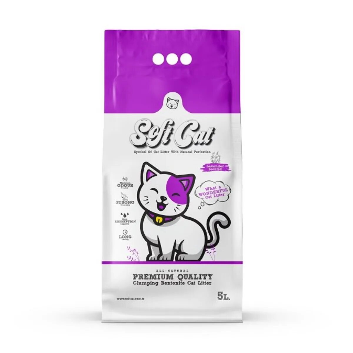 SoftCat Lavanda așternut igienic pisici granule bentonită aglomerant neutralizare mirosuri 5l