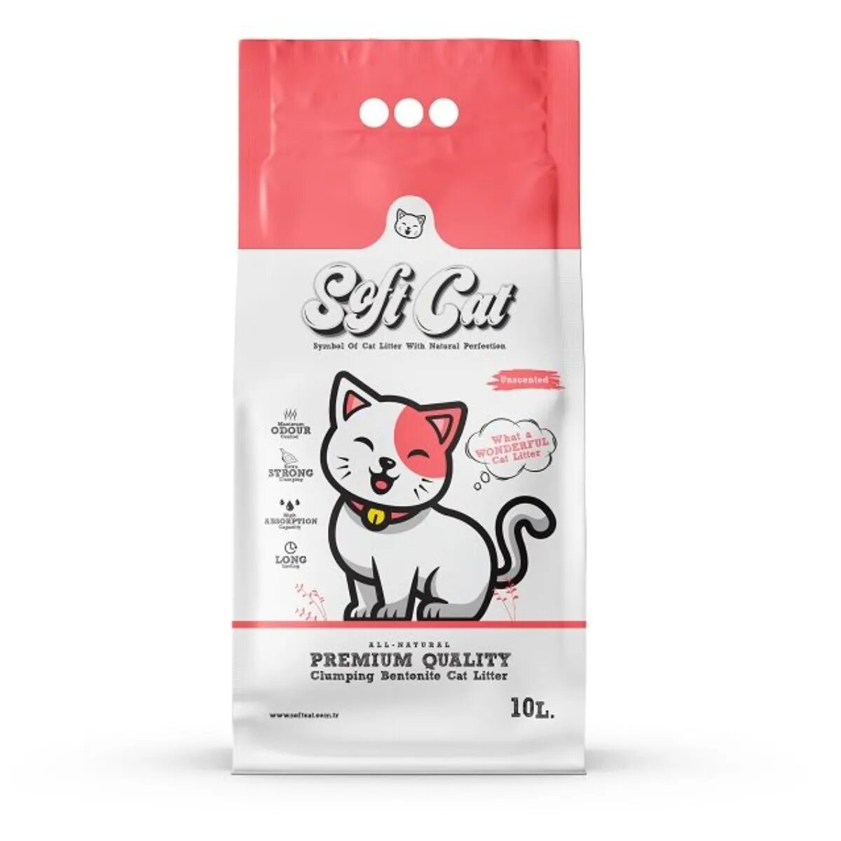 SoftCat neparfumat așternut igienic pisici granule bentonită aglomerant neutralizare mirosuri 10l
