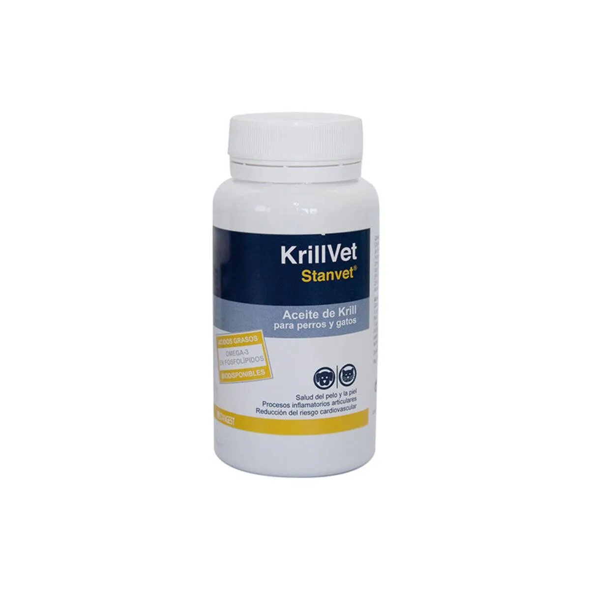 Stangest Krill Vet supliment piele & blană câini capsule Krill Vet XS-XL supliment piele & blană câini și pisici flacon 120 capsule