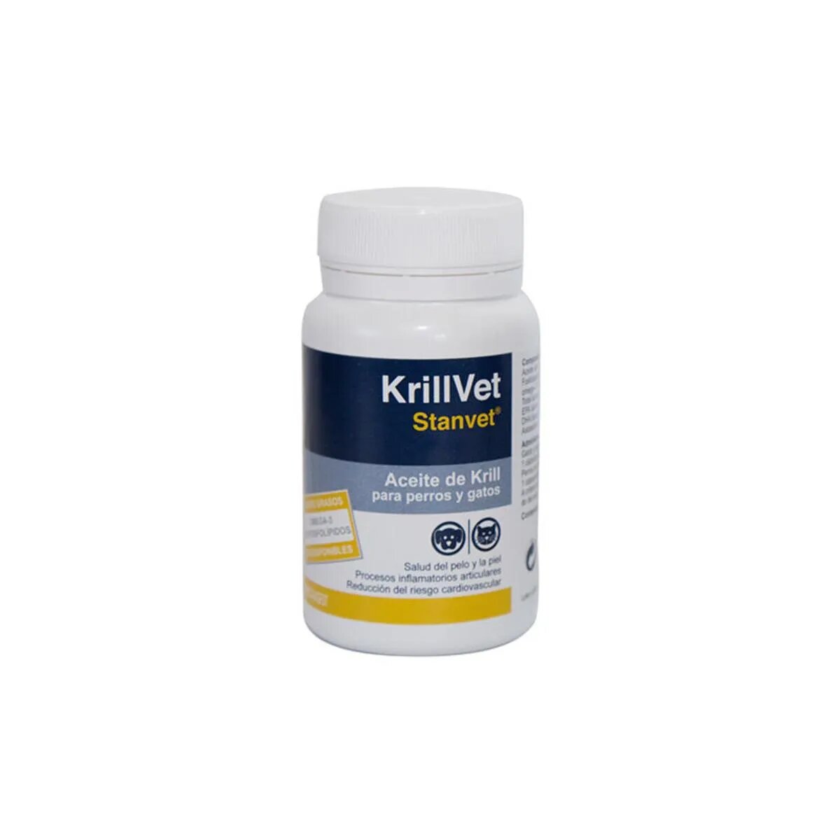 Stangest Krill Vet supliment piele & blană câini capsule Krill Vet XS-XL supliment piele & blană câini și pisici flacon 60 capsule