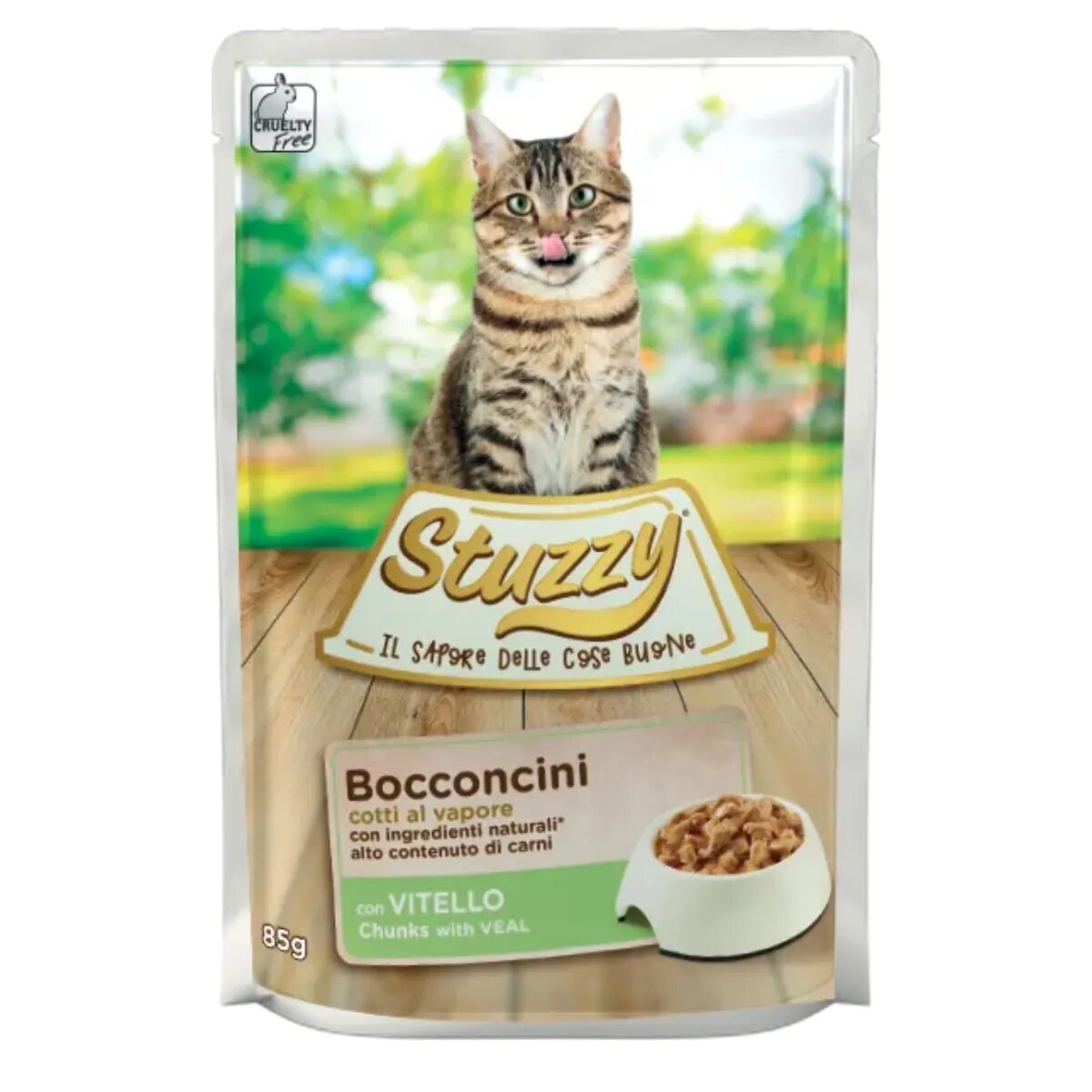 Stuzzy Chunks Vițel plic hrană umedă pisici (în sos) 85g