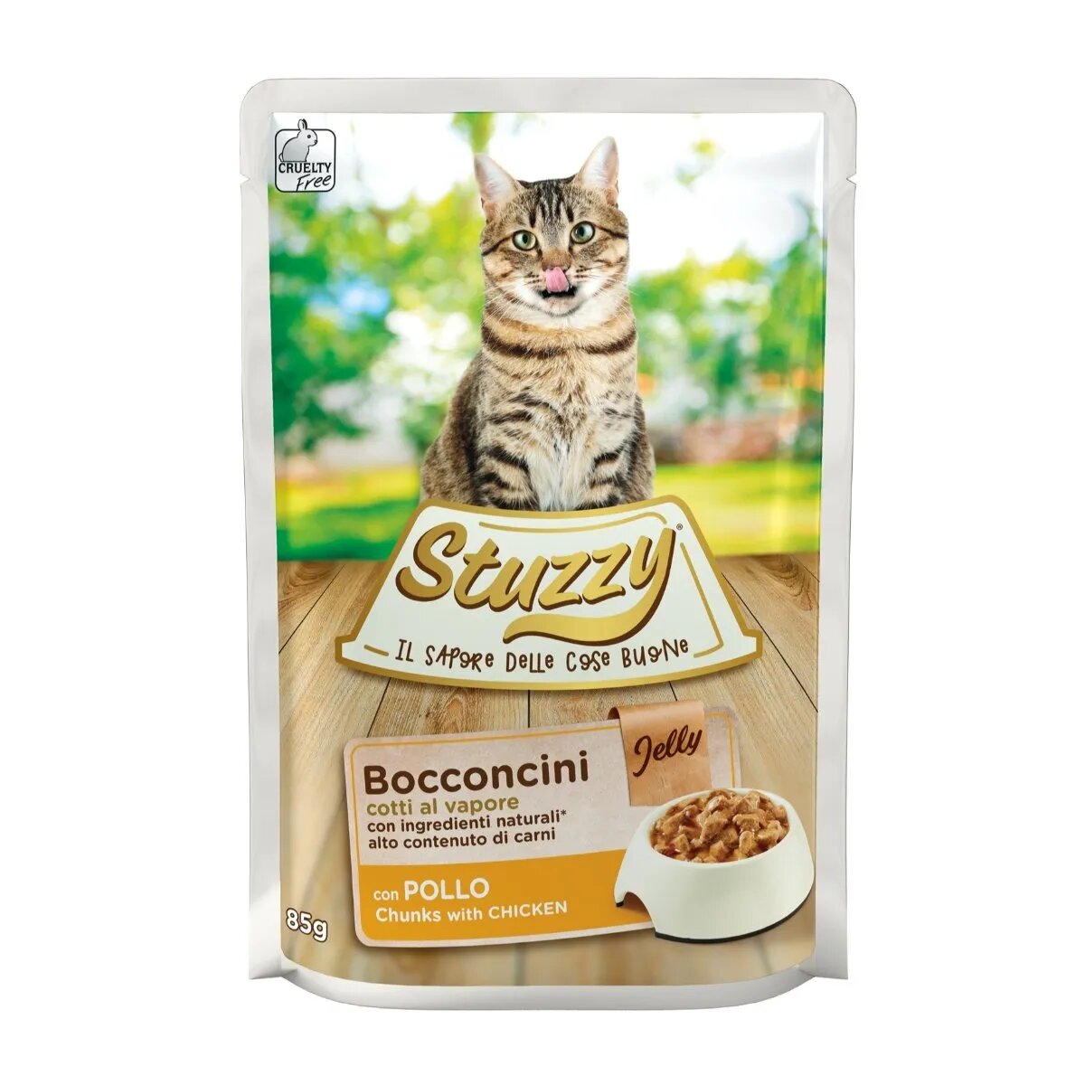 Stuzzy Pui plic hrană umedă pisici (bucăți în aspic) 85g