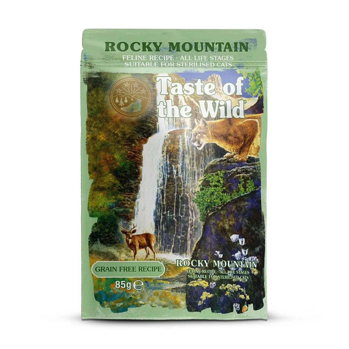 Taste Of The Wild Rocky Mountain Pui plic hrană umedă fără cereale pisici (în sos) 85g