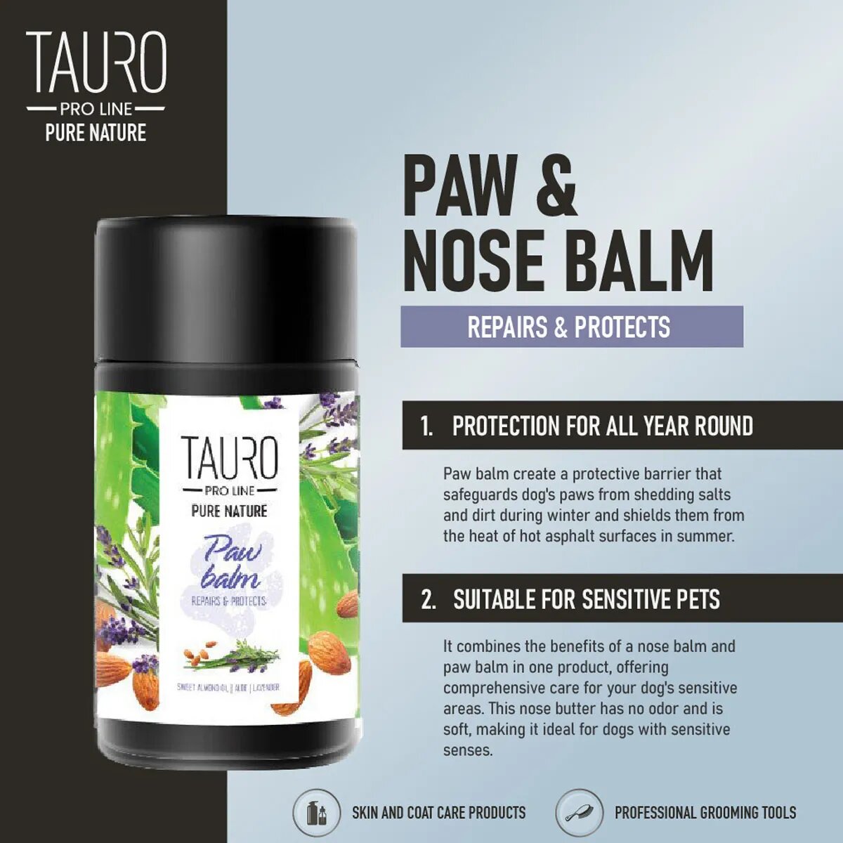 TAURO PRO LINE Pure Nature Paw Balm Repairs & Protects Balsam pentru Lăbuțe Câini și Pisici 75ml