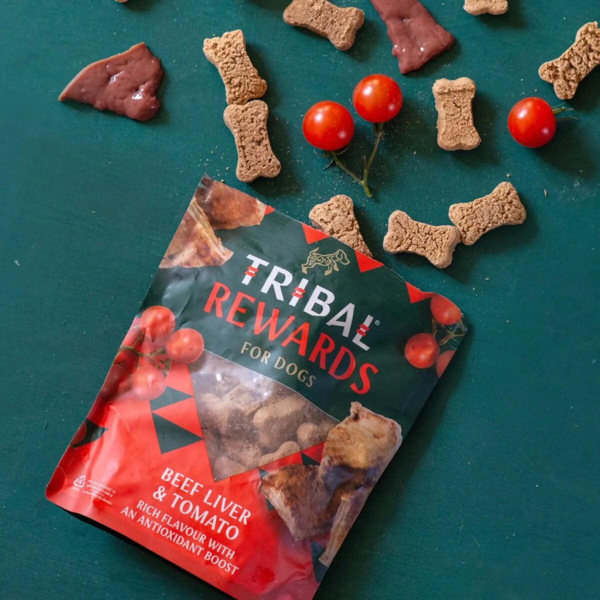 TRIBAL Rewards XS-XL Ficat de Vită punguță recompense funcționale câini apetit capricios 125g