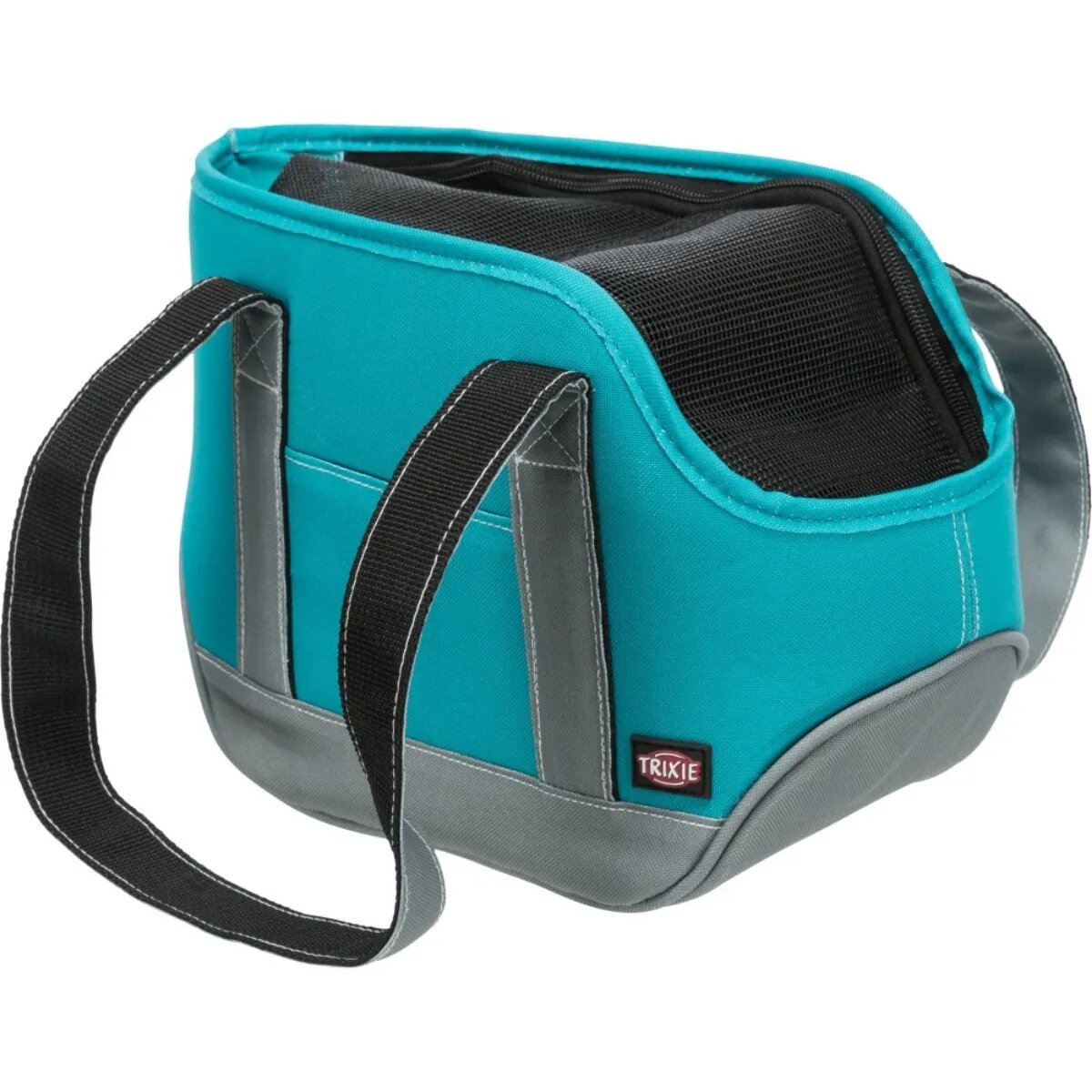 Trixie Alea geantă transport câini și pisici XS(max. 5kg) poliester deschidere superioară cu buzunare verde și gri 16 x 20 x 30 cm
