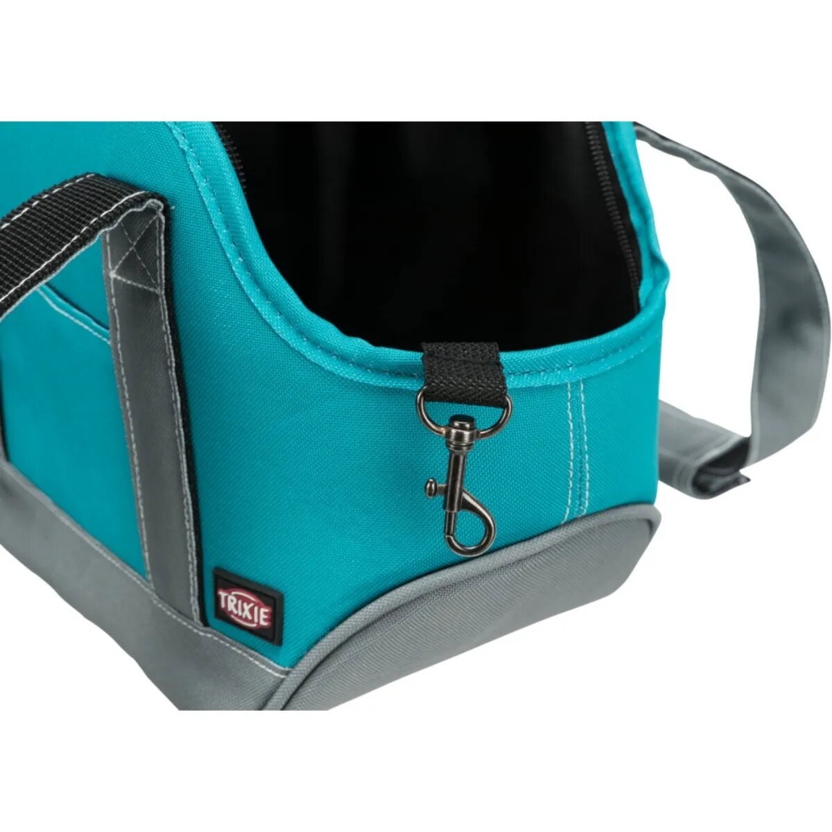 Trixie Alea geantă transport câini și pisici XS(max. 5kg) poliester deschidere superioară cu buzunare verde și gri 16 x 20 x 30 cm