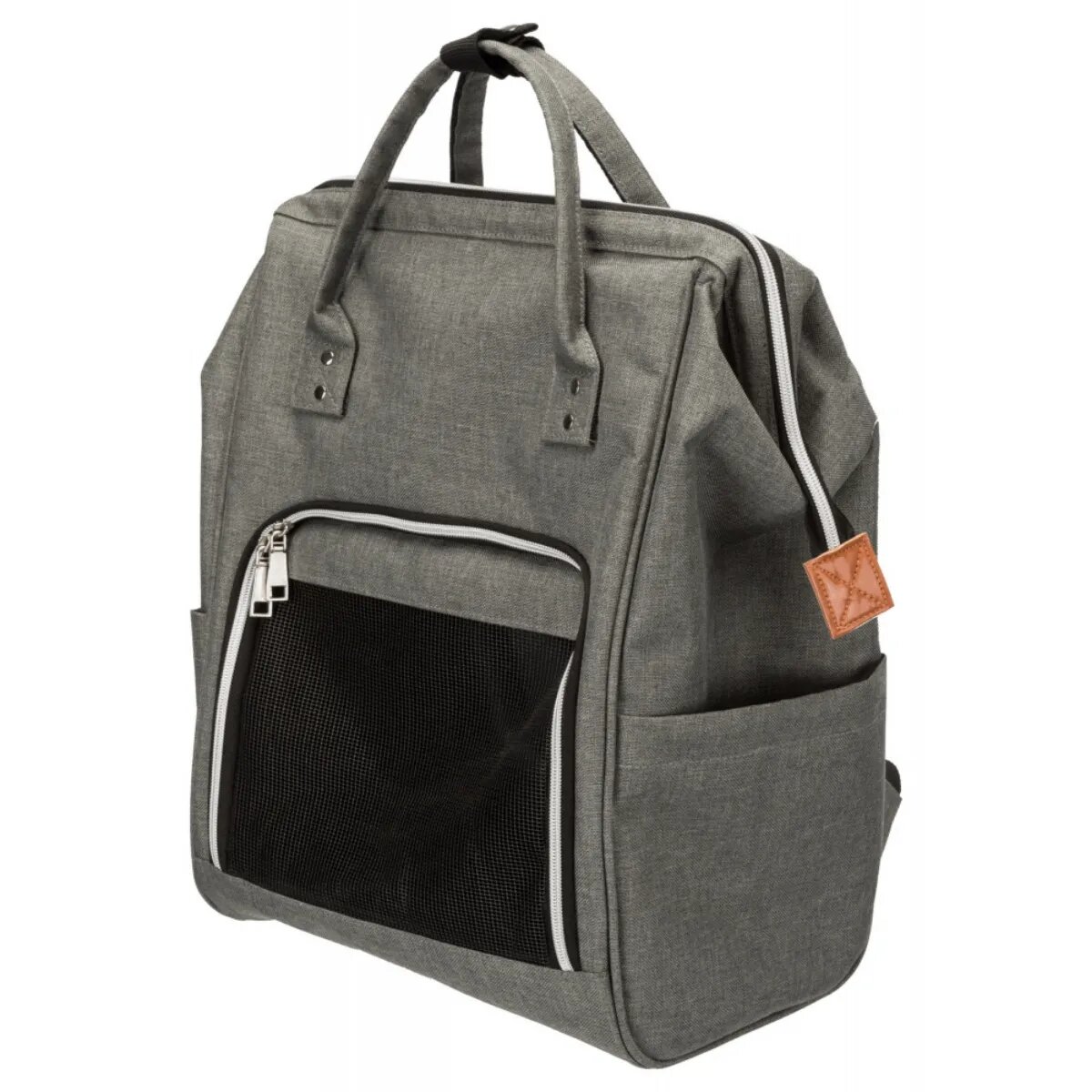 Trixie Ava rucsac transport câini și pisici XS-S(max. 10kg) poliester deschidere laterală&superioară cu buzunare gri 32 x 42 x 22 cm