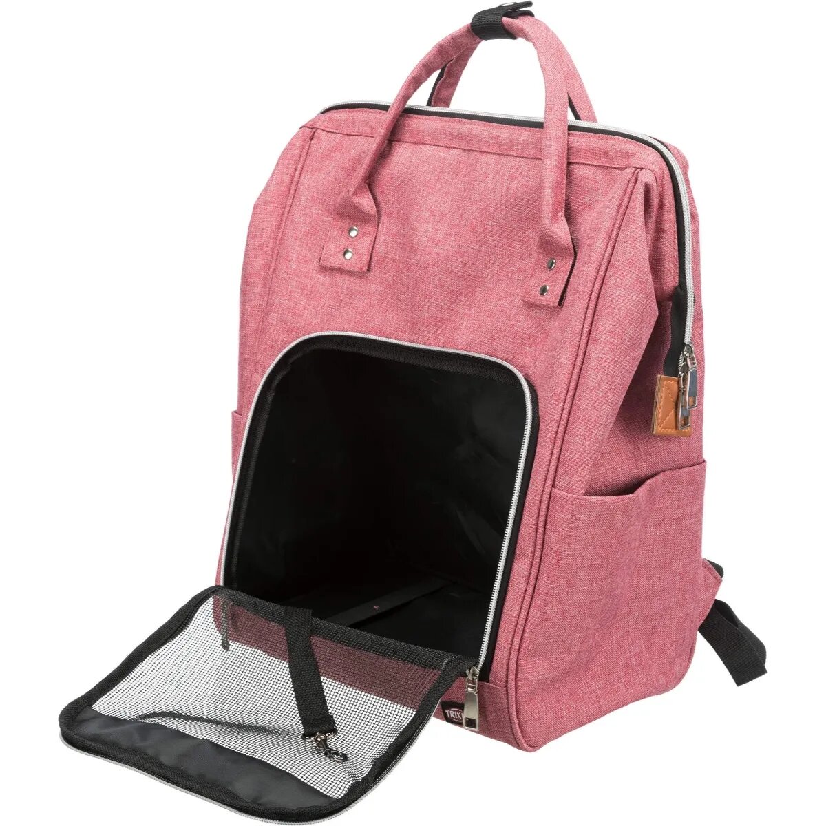 Trixie Ava rucsac transport câini și pisici XS-S(max. 10kg) poliester deschidere laterală&superioară cu buzunare roșu 32 x 42 x 23 cm