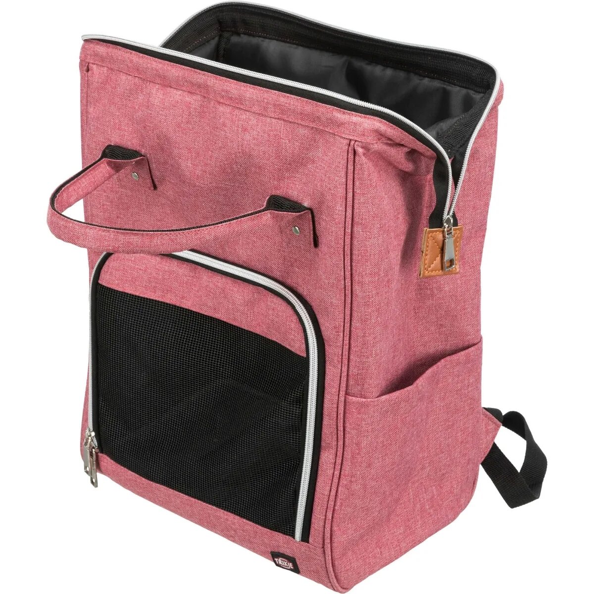 Trixie Ava rucsac transport câini și pisici XS-S(max. 10kg) poliester deschidere laterală&superioară cu buzunare roșu 32 x 42 x 23 cm