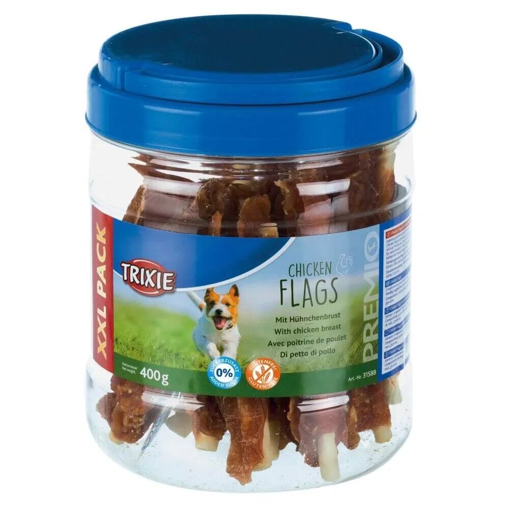 Trixie Baton Piele Rasucit Cu File De Pui borcan 400 g