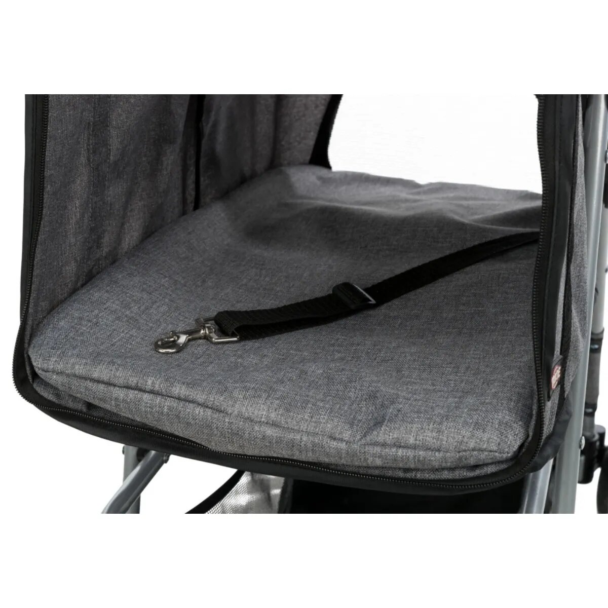 Trixie Bugggy stroller câini și pisici XS-M(max. 15kg) poliester deschidere frontală cu rotile cu buzunare verde și gri 47 x 100 x 80 cm