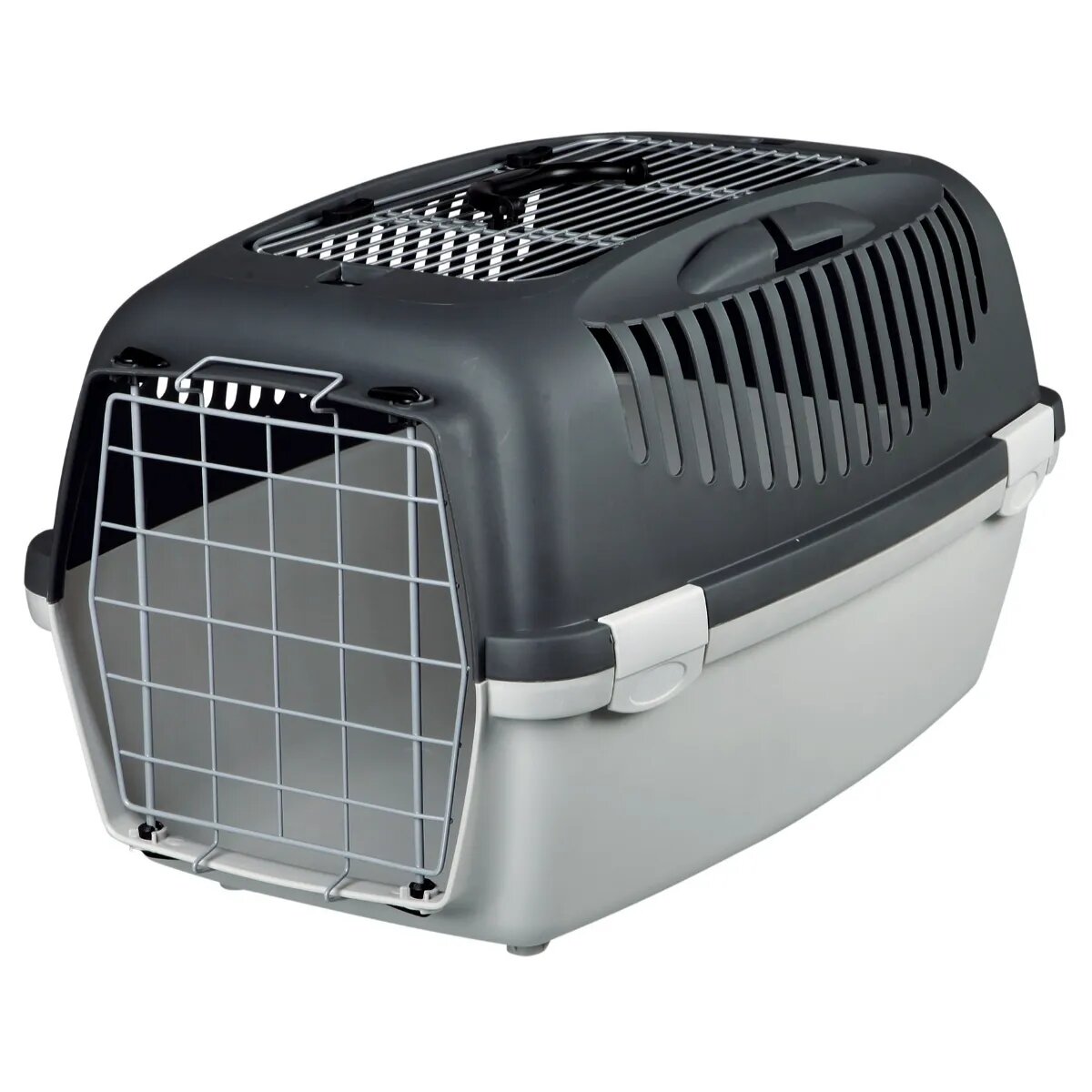 Trixie Capri 3 cușcă transport câini și pisici XS-S(max. 12kg) plastic deschidere frontală&superioară gri 40 x 38 x 61 cm
